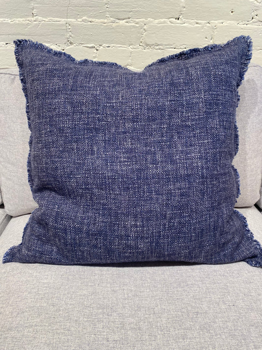 Selena Linen Pillow, Navy