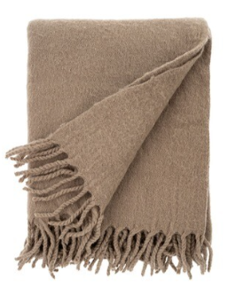 Alpes Merino Wool Throw Nougat