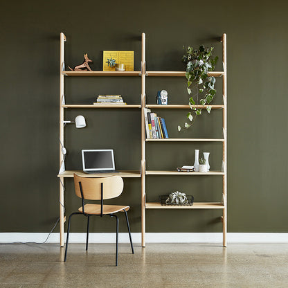 Branch- 2 Shelving Unit with Desk