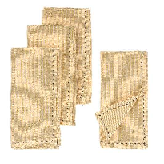 Linen Pinstripe Napkins