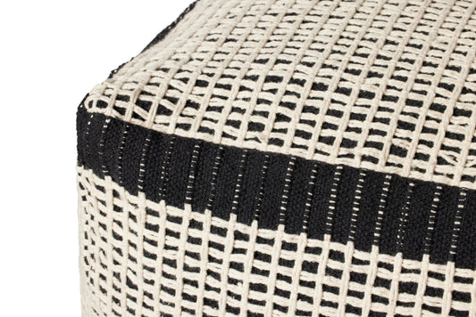 Black and White Pouf