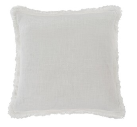 Frayed Edge Pillow White